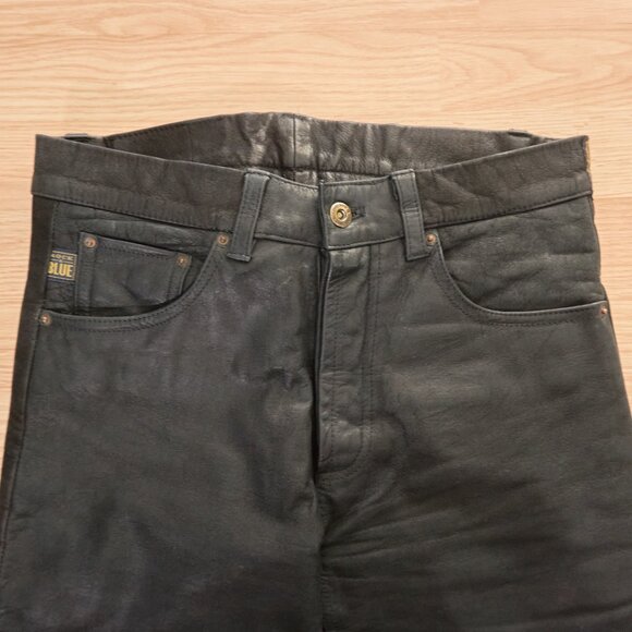 ROCK N BLUE Nelson Mens W27 L29 Regular Leather Pants, Trousers Biker Moto - Picture 2 of 12